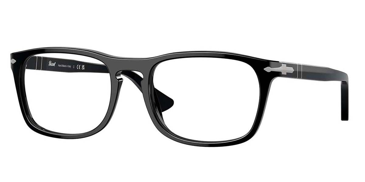 Image of Persol PO3344V 95 Óculos de Grau Pretos Masculino BRLPT