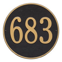 Image of Personalized 15" Round Address Plaque - 1 Line