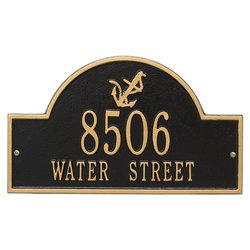 Image of Personalized 2 Line Anchor Arch Address Plaque