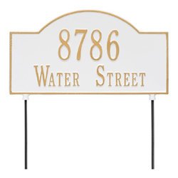 Image of Personalized 2-Sided 2 Line Arch Standard Lawn Plaque