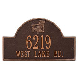 Image of Personalized Adirondack Arch Address Plaque