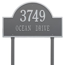 Image of Personalized Arch Estate Lawn Address Plaque - 2 Line