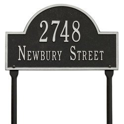 Image of Personalized Arch Lawn Address Plaque - 2 Line