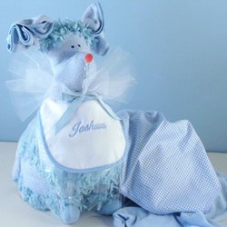 Image of Personalized Baby's Best Friend Diaper Cake