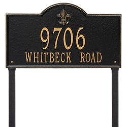 Image of Personalized Bayou Vista Large Lawn Address Plaque - 2 Line