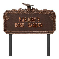 Image of Personalized Butterfly Rose Garden Lawn Plaque