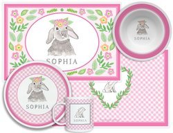 Image of Personalized Childrens Bunny Love 4 Piece Table Set