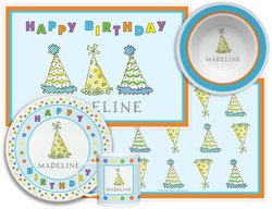 Image of Personalized Childrens Party Hats 4 Piece Table Set