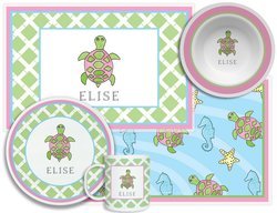 Image of Personalized Childrens Sea Turtle 4 Piece Table Set