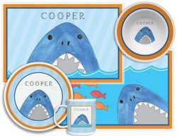 Image of Personalized Childrens Sharks And Minnows 4 Piece Table Set