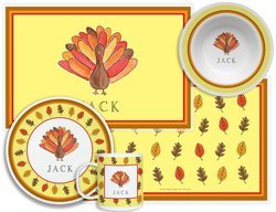 Image of Personalized Childrens Tom Turkey 4 Piece Table Set