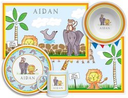 Image of Personalized Childrens Zoo Friends 4 Piece Table Set