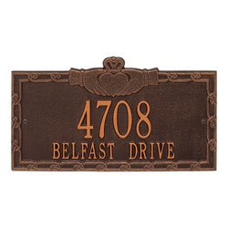 Image of Personalized Claddagh Address Plaque