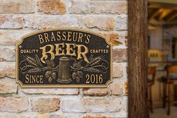 Image of Personalized Crafted Beer Arch Two-Line Plaque