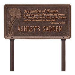 Image of Personalized Dianthus Garden Lawn Plaque