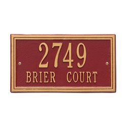 Image of Personalized Double Line Address Plaque - 2 Line