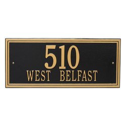 Image of Personalized Double Line Large Address Plaque - 2 Line