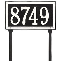 Image of Personalized Double Line Lawn Address Plaque - 1 Line
