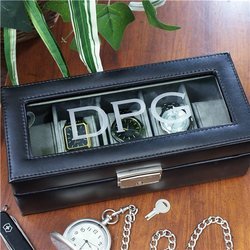 Image of Personalized Engraved Watch Display Case