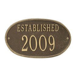 Image of Personalized Established Date Plaque