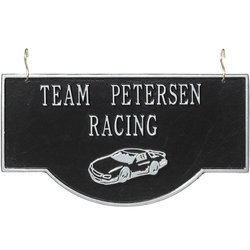 Image of Personalized Hanging Racecar Plaque - 2 Side