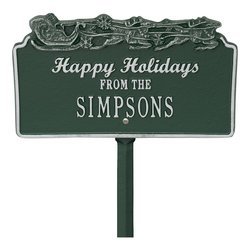 Image of Personalized Happy Holidays Sleigh Lawn Plaque