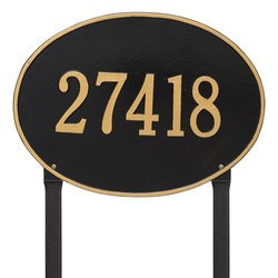 Image of Personalized Hawthorne Large Lawn Address Plaque - 1 Line