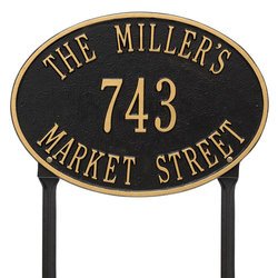 Image of Personalized Hawthorne Lawn Address Plaque - 3 Line