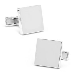 Image of Personalized Infinity Edge Square Cufflinks