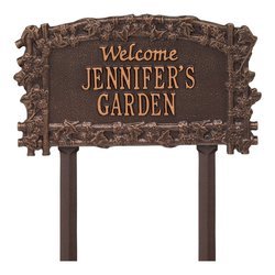 Image of Personalized Ivy Trellis Garden Welcome Lawn Plaque