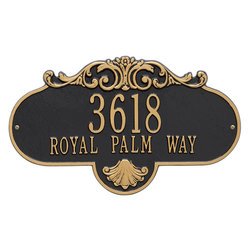 Image of Personalized Large Rochelle Address Plaque - 2 Line