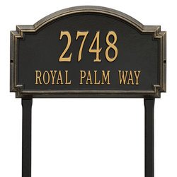 Image of Personalized Large Williamsburg Lawn Address Plaque - 2 Line