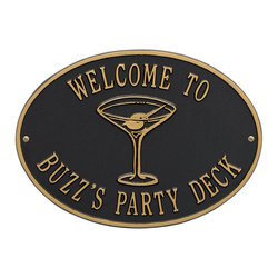 Image of Personalized Martini Plaque