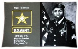 Image of Personalized Military Photo Throw