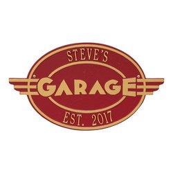 Image of Personalized Moderno Garage Plaque