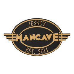 Image of Personalized Moderno Man Cave Plaque