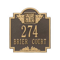 Image of Personalized Monogram Address Plaque - Two Lines