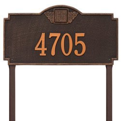 Image of Personalized Monogram Large Lawn Address Plaque - 1 Line