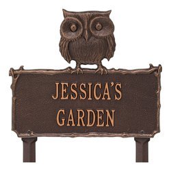 Image of Personalized Owl Garden Lawn Plaque