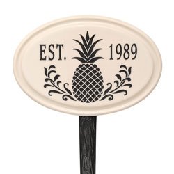 Image of Personalized Pineapple Established Lawn Plaque