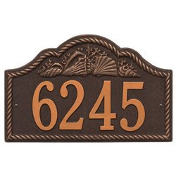 Image of Personalized Rope Shell Arch Wall Plaque