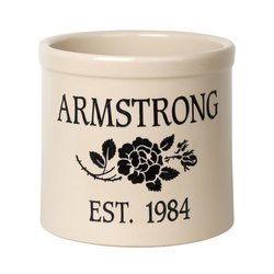 Image of Personalized Rose Stem Crock