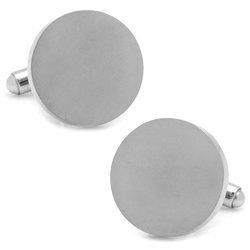 Image of Personalized Round Titanium Cufflinks