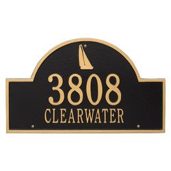 Image of Personalized Sailboat Arch Address Plaque