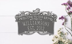 Image of Personalized Songbird Welcome Plaque