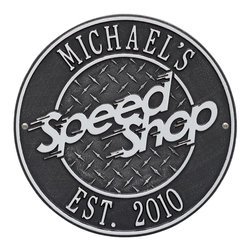 Image of Personalized Speed Shop Plaque