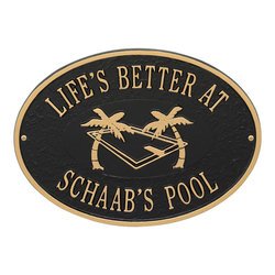 Image of Personalized Swimming Pool Party Plaque
