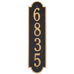 Image of Personalized Vertical Large Address Plaque - 1 Line