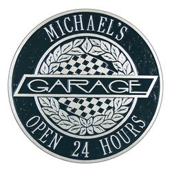 Image of Personalized Victory Lane Garage Plaque