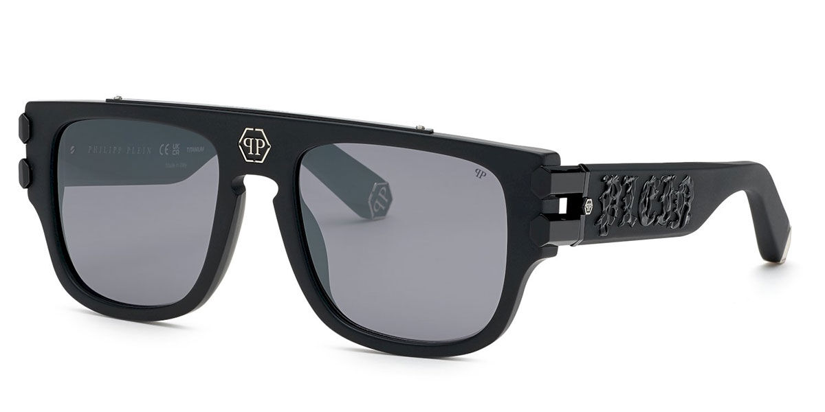 Image of Philipp Plein SPP011X 0703 Óculos de Sol Pretos Masculino PRT